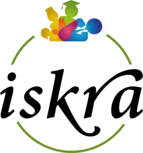 Logo Fundacji Promyk Słońca z kolorowymi figurami