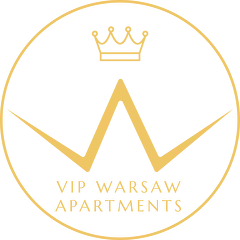 Złote logo VIP Warsaw Apartments